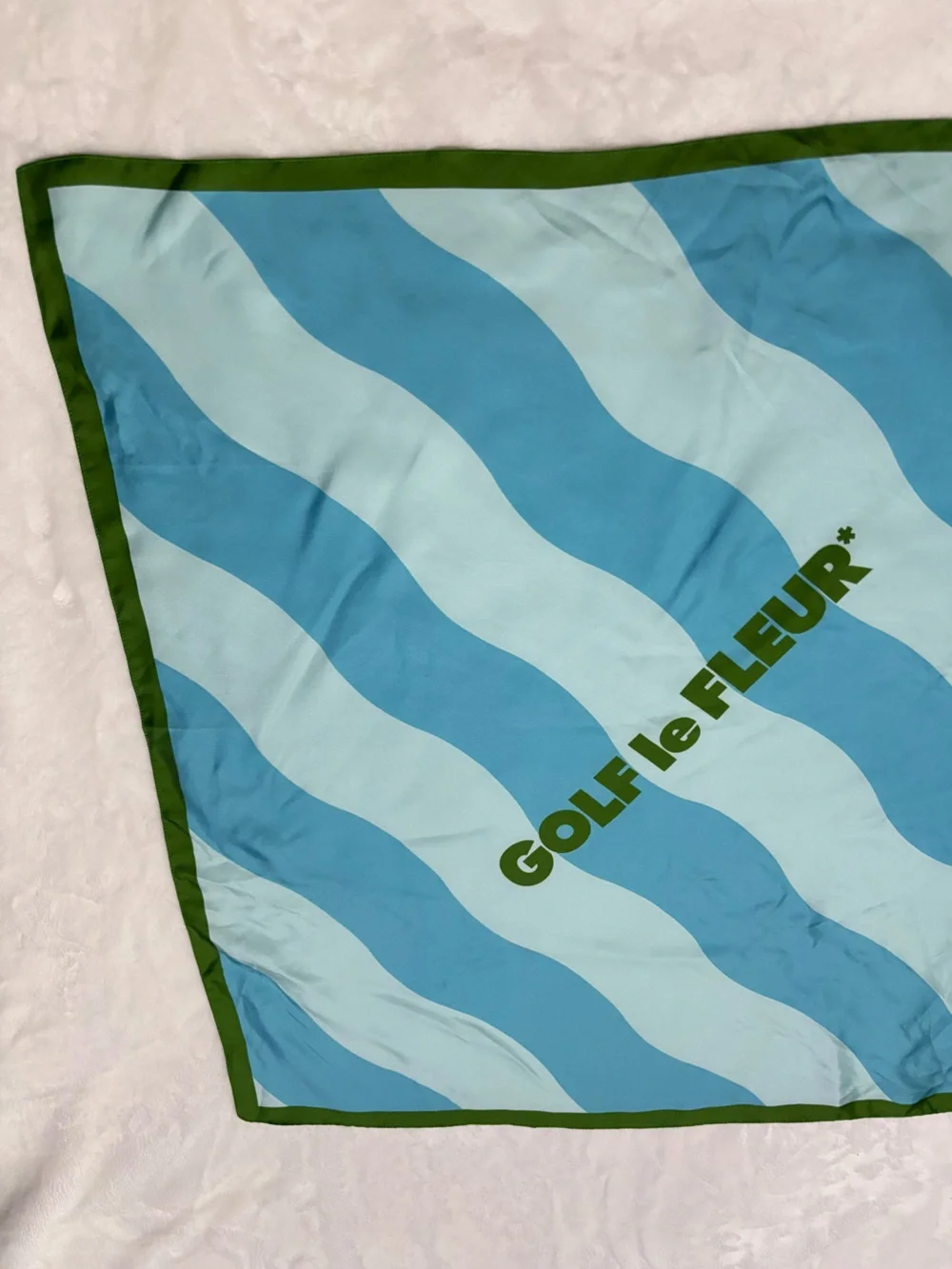 GOLF LE FLEUR Italy Wavy Stripe Silk Scarf